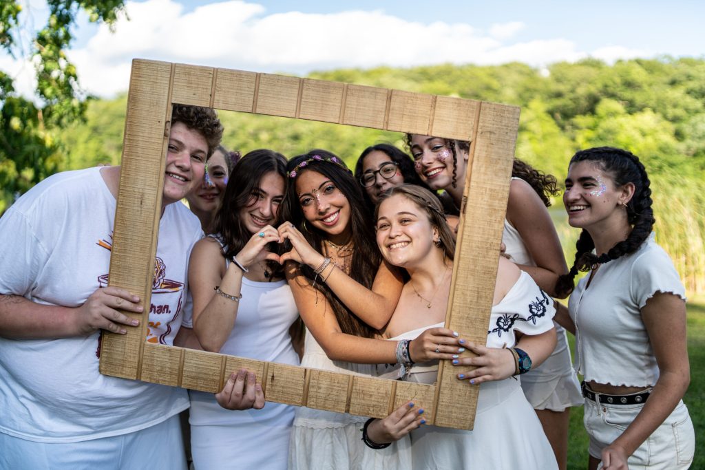 group doing a photo shoot